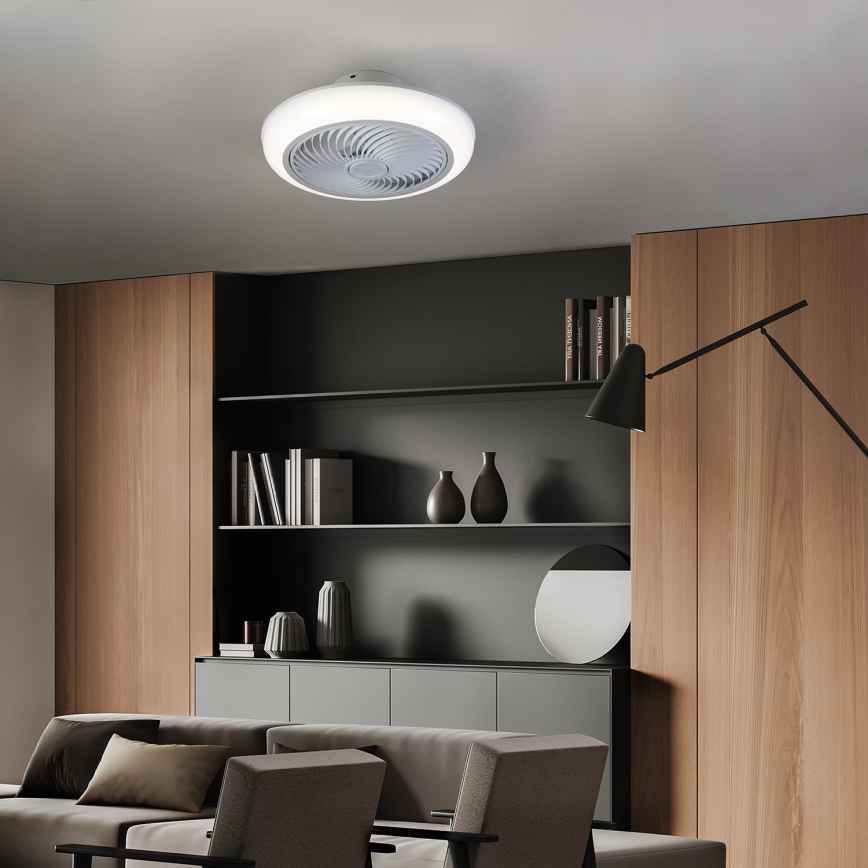 Brilagi - LED Pritemdomas lubinis šviestuvas su ventiliatoriumi LED/30W/230V 3000-6500K balta + nuotolinio valdymo pultas
