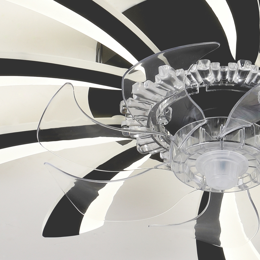 Brilagi - LED reguliuojamas lubų šviestuvas su ventiliatoriumi LED/50W/230V 3000-6500K juodas + nuotolinio valdymo pultas