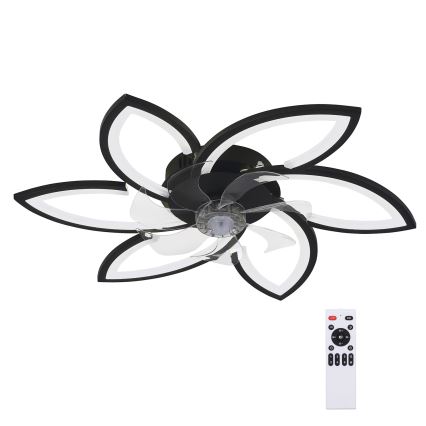 Brilagi - LED reguliuojamas lubų šviestuvas su ventiliatoriumi LED/50W/230V 3000-6500K juodas + nuotolinio valdymo pultas