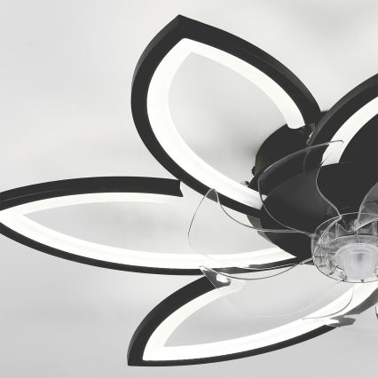 Brilagi - LED reguliuojamas lubų šviestuvas su ventiliatoriumi LED/50W/230V 3000-6500K juodas + nuotolinio valdymo pultas
