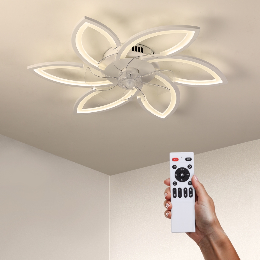 Brilagi - LED Pritemdomas lubinis šviestuvas su ventiliatoriumi LED/50W/230V 3000-6500K balta + nuotolinio valdymo pultas
