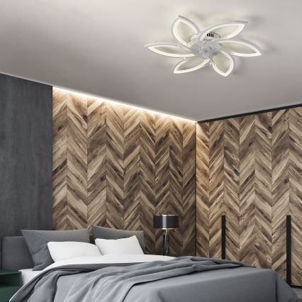 Brilagi - LED Pritemdomas lubinis šviestuvas su ventiliatoriumi LED/50W/230V 3000-6500K balta + nuotolinio valdymo pultas
