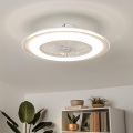 Brilagi - LED reguliuojamas šviestuvas su ventiliatoriumi RONDA LED/48W/230V 3000-6000K baltas + nuotolinis valdymas