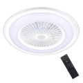 Brilagi - LED Reguliuojamas šviestuvas su ventiliatoriumi RONDA LED/48W/230V 3000-6000K baltas + valdymo pultas