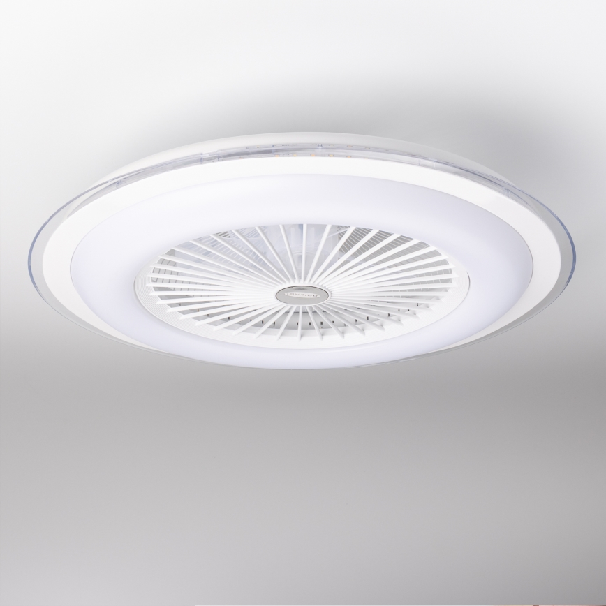 Brilagi - LED reguliuojamas šviestuvas su ventiliatoriumi RONDA LED/48W/230V 3000-6000K baltas + nuotolinis valdymas