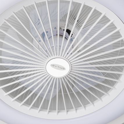 Brilagi - LED reguliuojamas šviestuvas su ventiliatoriumi RONDA LED/48W/230V 3000-6000K baltas + nuotolinis valdymas