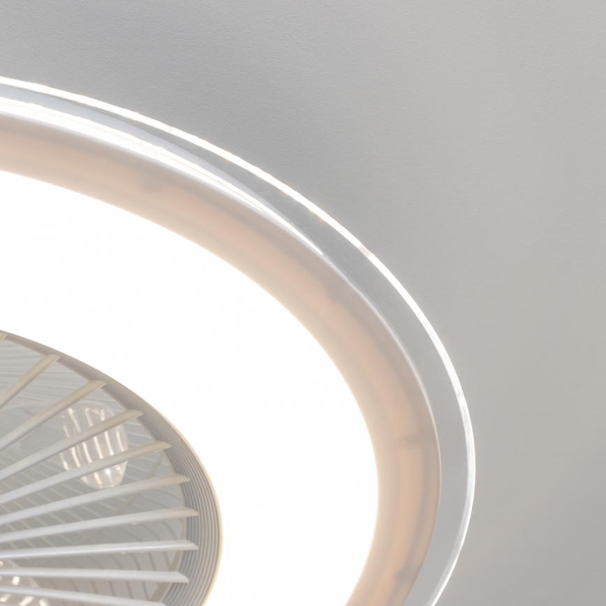 Brilagi - LED reguliuojamas šviestuvas su ventiliatoriumi RONDA LED/48W/230V 3000-6000K baltas + nuotolinis valdymas