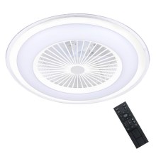 Brilagi - LED Reguliuojamas šviestuvas su ventiliatoriumi RONDA LED/48W/230V baltas + VP