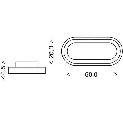 Brilagi - LED reguliuojamas lubinis šviestuvas TRIVARO LED/85W/230V 3000-6000K 20x60 cm + nuotolinis valdymas