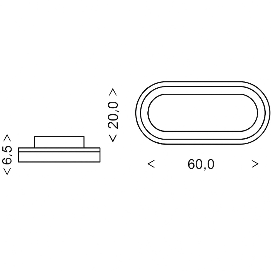 Brilagi - LED reguliuojamas lubinis šviestuvas TRIVARO LED/85W/230V 3000-6000K 20x60 cm + nuotolinis valdymas