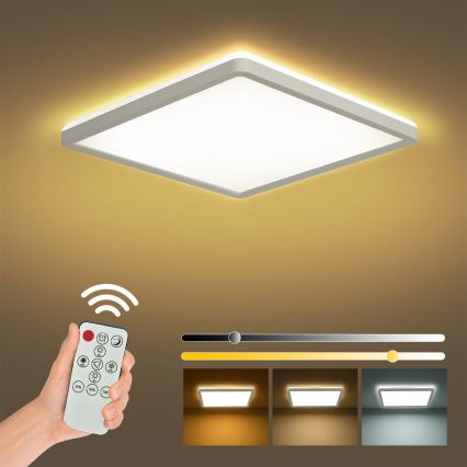Brilagi - LED Pritemdomas lubinis šviestuvas ULTRA SLIM LED/18W/230V 2700-6500K 30x30 cm balta + nuotolinio valdymo pultas