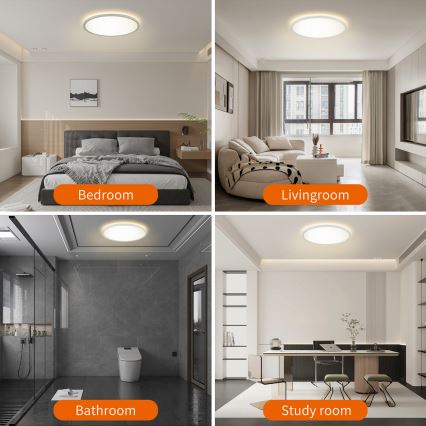 Brilagi - LED reguliuojamas lubų šviestuvas ULTRA SLIM LED/18W/230V 2700-6500K skersmuo 30 cm baltas + nuotolinio valdymo pultas