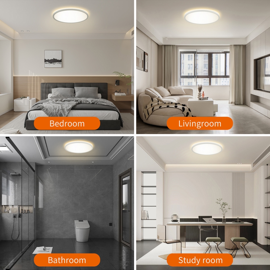 Brilagi - LED reguliuojamas lubų šviestuvas ULTRA SLIM LED/18W/230V 2700-6500K skersmuo 30 cm baltas + nuotolinio valdymo pultas