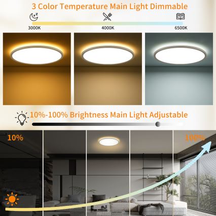 Brilagi - LED reguliuojamas lubų šviestuvas ULTRA SLIM LED/24W/230V 2700-6500K skersmuo 42 cm baltas + nuotolinio valdymo pultas