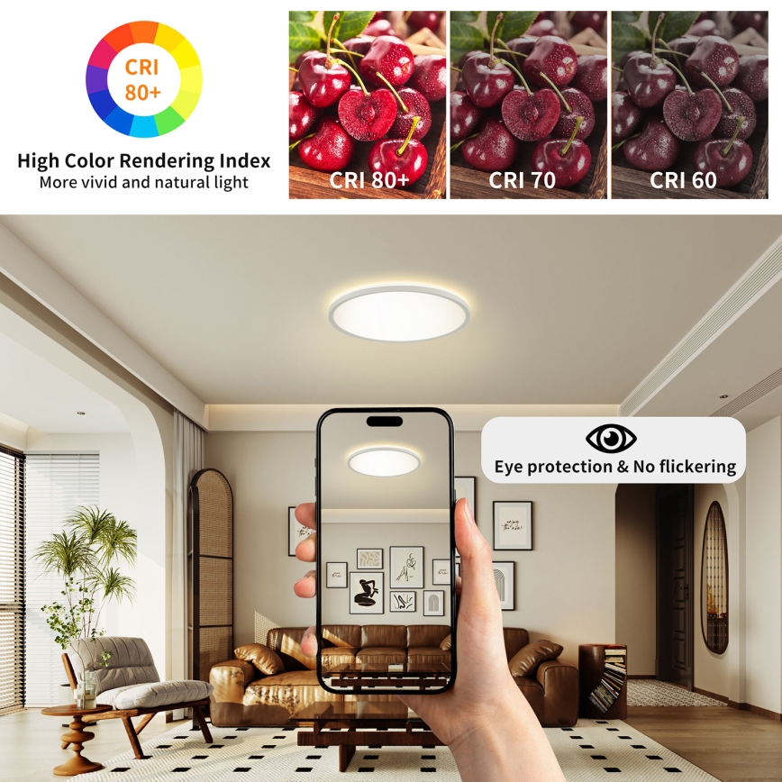 Brilagi - LED reguliuojamas lubų šviestuvas ULTRA SLIM LED/24W/230V 2700-6500K skersmuo 42 cm baltas + nuotolinio valdymo pultas