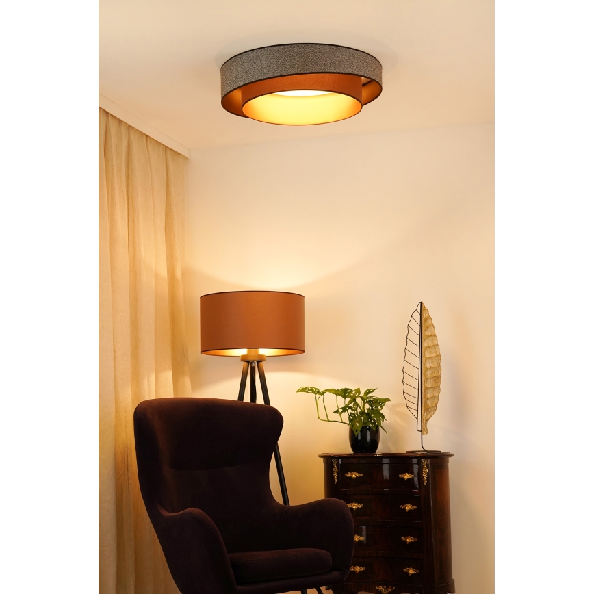 Brilagi - LED Pritemdomas lubinis šviestuvas VEGAS SHINE LED/24W/230V diametras 60 cm 3000/4000/6500K ruda + nuotolinio valdymo pultas