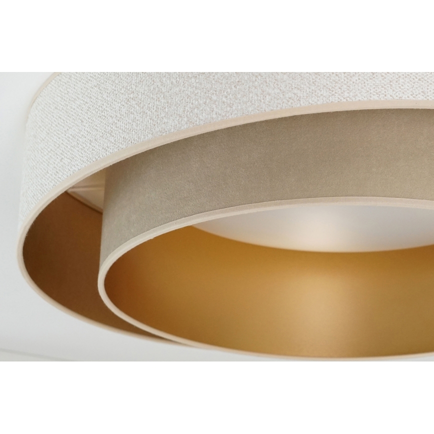 Brilagi - LED Pritemdomas lubinis šviestuvas VEGAS SHINE LED/24W/230V diametras 60 cm 3000/4000/6500K kreminė/smėlio spalva + nuotolinio valdymo pultas