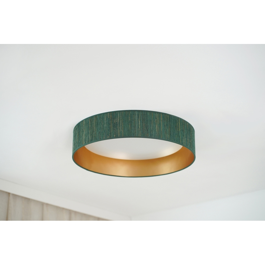 Brilagi - LED Pritemdomas lubinis šviestuvas VEGAS SHINE LED/24W/230V 3000/4000/6500K šiaudų žalia/auksas + nuotolinio valdymo pultas