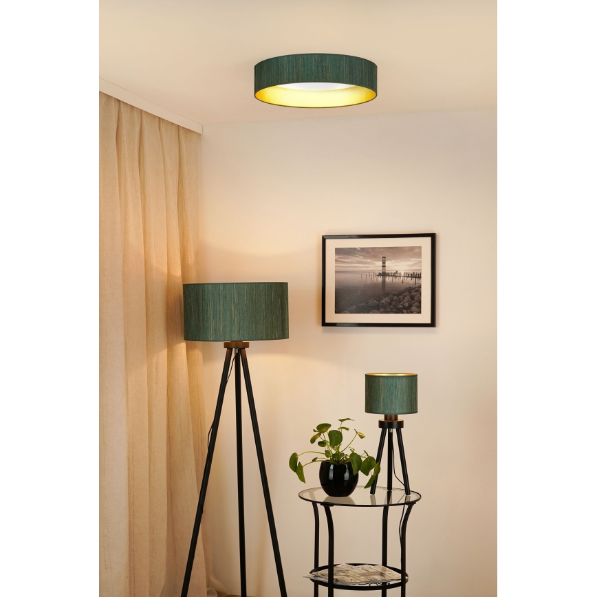Brilagi - LED Pritemdomas lubinis šviestuvas VEGAS SHINE LED/24W/230V 3000/4000/6500K šiaudų žalia/auksas + nuotolinio valdymo pultas