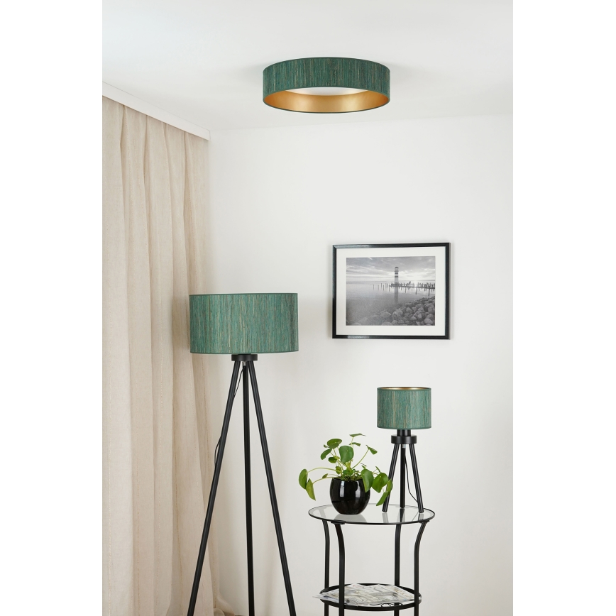 Brilagi - LED Pritemdomas lubinis šviestuvas VEGAS SHINE LED/24W/230V 3000/4000/6500K šiaudų žalia/auksas + nuotolinio valdymo pultas