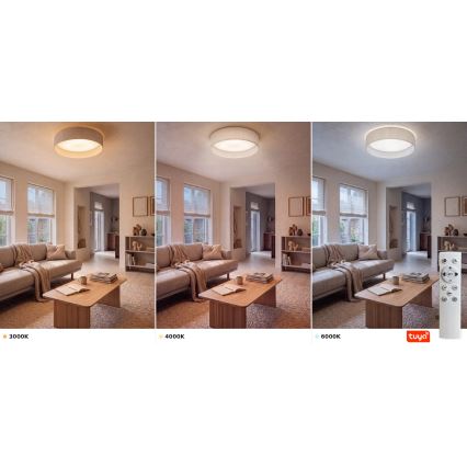 Brilagi - dimeriuojamas LED lubinis šviestuvas VELVET SMARTIX STARS LED/36W/230V 3000-6000K skersmuo 55 cm kreminė Wi-Fi Tuya Beacon + nuotolinis valdymas