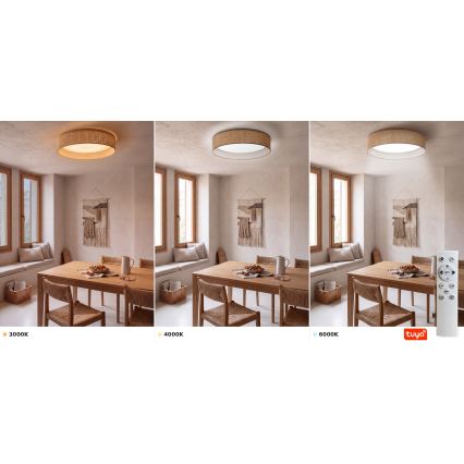 BRILAGI - Dimeriuojamas lubinis LED šviestuvas VELVET SMARTIX STARS LED/36W/230V 3000-6000K skersmuo 55 cm smėlio spalvos Wi-Fi Tuya Beacon + nuotolinis valdymas