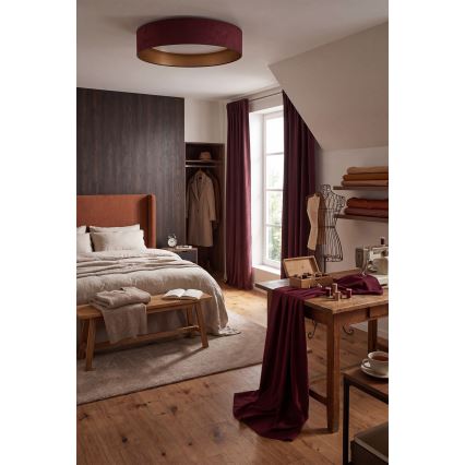 BRILAGI - Dimeriuojamas LED stropinis šviestuvas VELVET SMART VARI LED/24W/230V 3000–6500K Ø 45 cm bordo/auksinė + nuotolinis valdymas