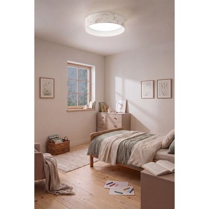 BRILAGI - LED reguliuojamas lubinis šviestuvas VELVET SMART VARI LED/24W/230V 3000-6500K skersmuo 45 cm balta/gėlės + nuotolinis pultelis