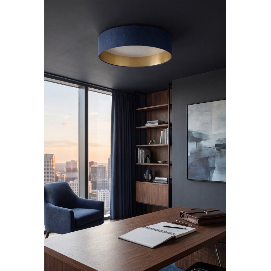 BRILAGI - dimeriuojamas LED lubinis šviestuvas VELVET SMART VARI LED/24W/230V 3000–6500K Ø 45 cm mėlynas/auksinis + nuotolinis valdymas