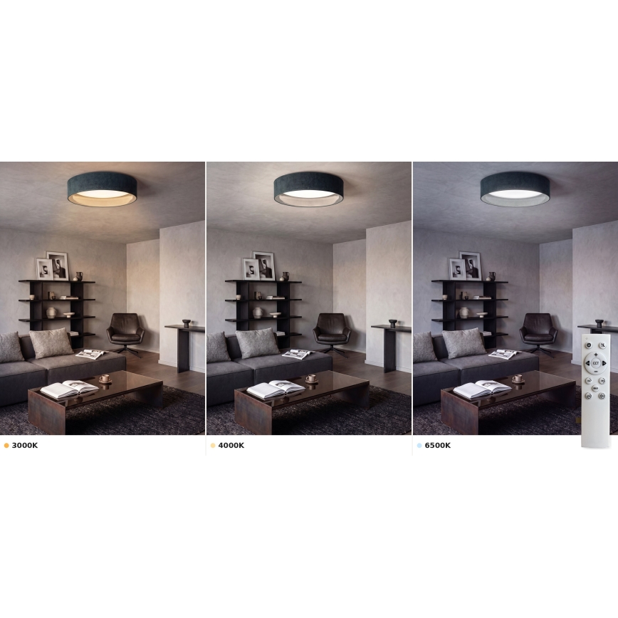 BRILAGI - dimeriuojamas LED lubų šviestuvas VELVET SMART VARI LED/24W/230V 3000-6500K Ø 45 cm žalias + su nuotoliniu valdymu