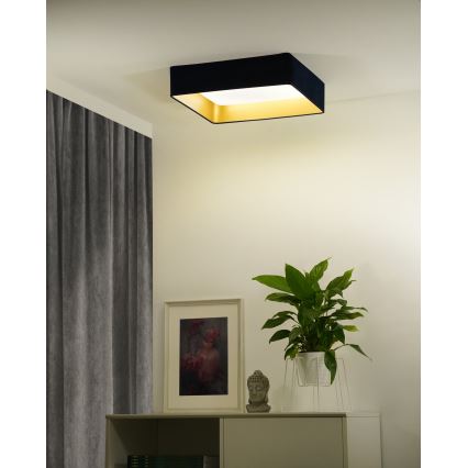 Brilagi - dimeriuojamas lubų LED šviestuvas VELVET SQUARE SMART LED/36W/230V 60x60 cm 2700-6500K Wi-Fi Tuya + nuotolinis valdymas, tamsiai mėlynas