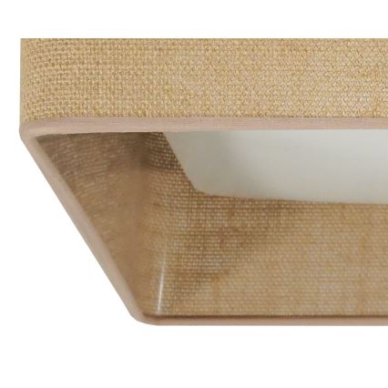 Brilagi - dimeriuojamas LED lubų šviestuvas VELVET SQUARE SMART LED/36W/230V 60x60 cm 2700-6500K Wi-Fi Tuya + nuotolinis valdymas rudas