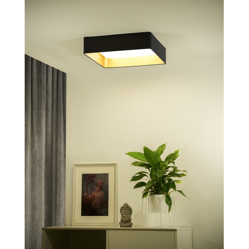 Brilagi - LED Pritemdomas lubinis šviestuvas VELVET SQUARE SMART LED/36W/230V 2700-6500K Wi-Fi Tuya + nuotolinio valdymo pultas pilka