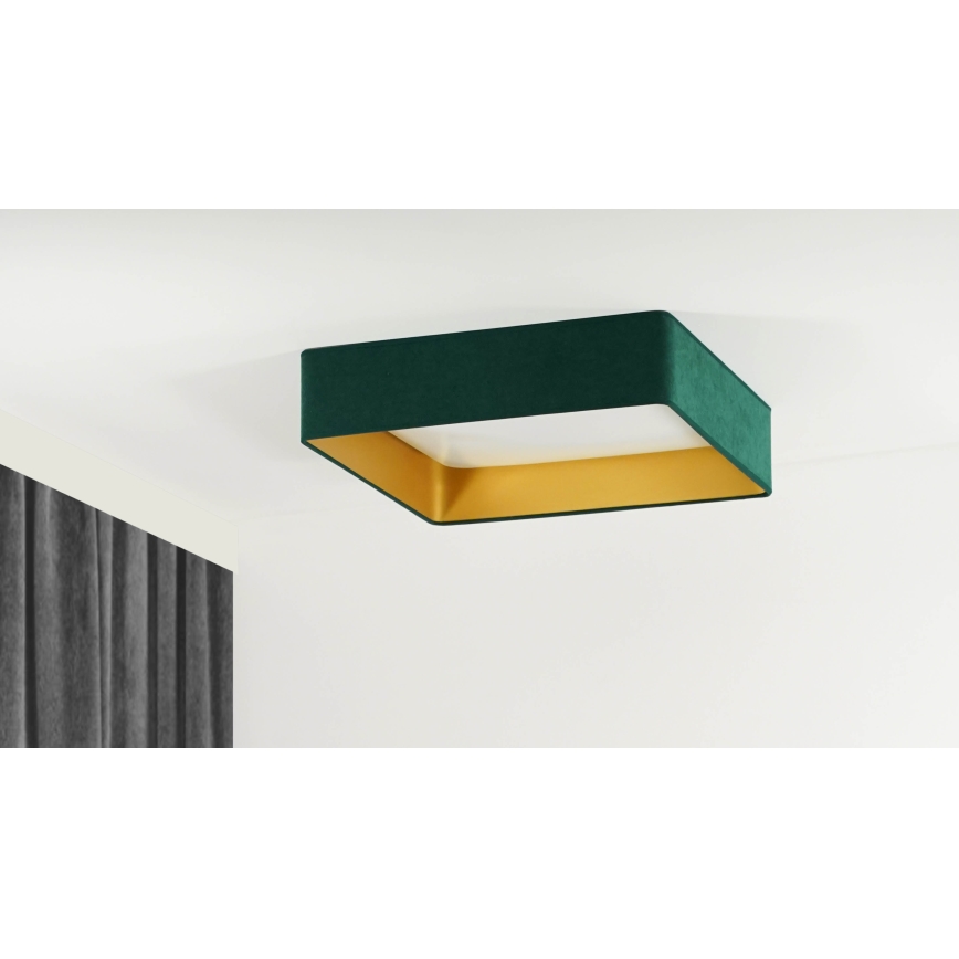 Brilagi - LED Pritemdomas lubinis šviestuvas VELVET SQUARE SMART LED/36W/230V 2700-6500K Wi-Fi Tuya + nuotolinio valdymo pultas žalia