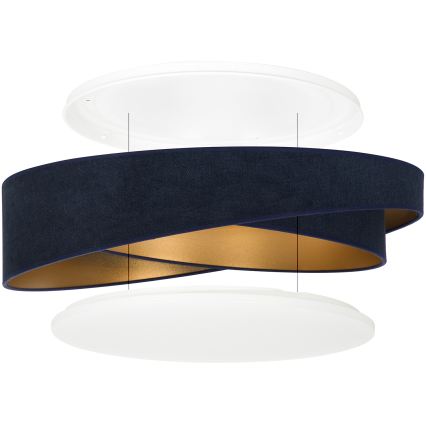 BRILAGI - Dimeriuojamas LED lubinis šviestuvas VELVET TWIST LED/36W/230V 3000-6000K skersmuo 65 cm Wi-Fi Tuya Beacon mėlynas/auksinis + nuotolinis valdymas