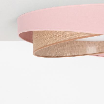 BRILAGI - LED Reguliuojamas lubinis šviestuvas VELVET TWIST LED/36W/230V 3000-6000K skersmuo 65 cm Wi-Fi Tuya Beacon rožinė/smėlinė + nuotolinis valdymas