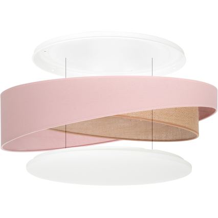 BRILAGI - LED Reguliuojamas lubinis šviestuvas VELVET TWIST LED/36W/230V 3000-6000K skersmuo 65 cm Wi-Fi Tuya Beacon rožinė/smėlinė + nuotolinis valdymas