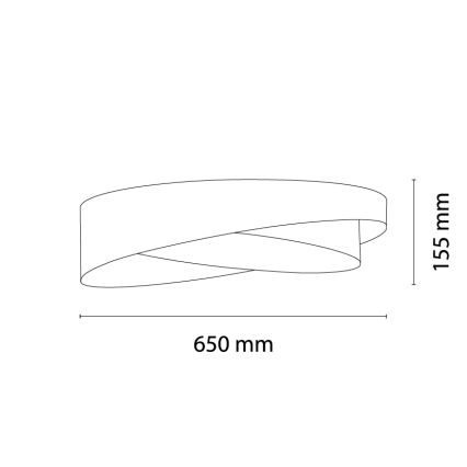 BRILAGI - LED Reguliuojamas lubinis šviestuvas VELVET TWIST LED/36W/230V 3000-6000K skersmuo 65 cm Wi-Fi Tuya Beacon rožinė/smėlinė + nuotolinis valdymas