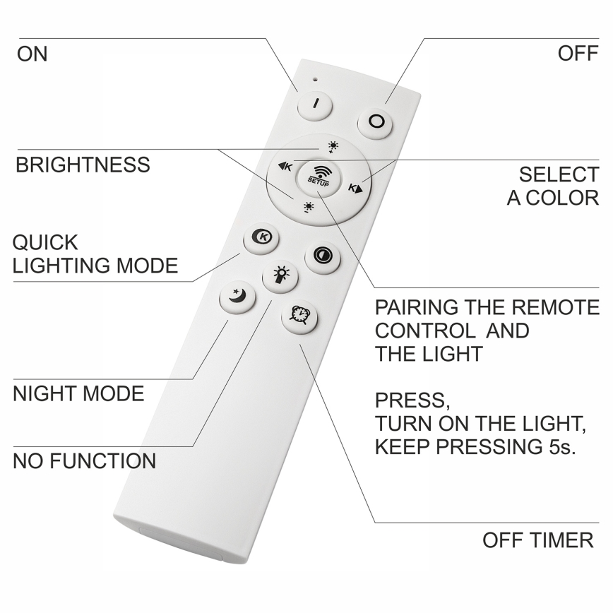 Brilagi - LED pritemdomas lubinis vonios šviestuvas WOODY FRAME LED/24W/230V ąžuolas 30x30 cm 3000-6000K IP44 + nuotolinio valdymo pultas