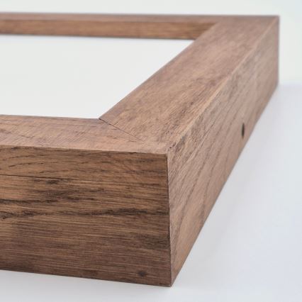 Brilagi - LED pritemdomas lubinis vonios šviestuvas WOODY FRAME LED/24W/230V ąžuolas vyšnia 30x30 cm 3000-6000K IP44 + nuotolinio valdymo pultas