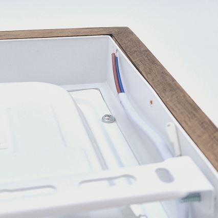 Brilagi - LED pritemdomas lubinis vonios šviestuvas WOODY FRAME LED/24W/230V ąžuolas 30x30 cm 3000-6000K IP44 + nuotolinio valdymo pultas