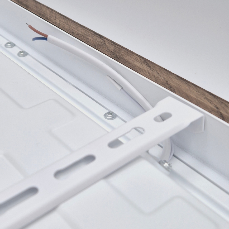 Brilagi - LED reguliuojamas vonios kambario lubų šviestuvas WOODY FRAME LED/50W/230V ąžuolas riešutas 60x60 cm 3000-6000K IP44 + nuotolinio valdymo pultas