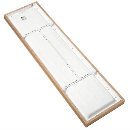 Brilagi - LED pritemdomas lubinis vonios šviestuvas WOODY FRAME LED/50W/230V ąžuolas 120x30 cm 3000-6000K IP44 + nuotolinio valdymo pultas