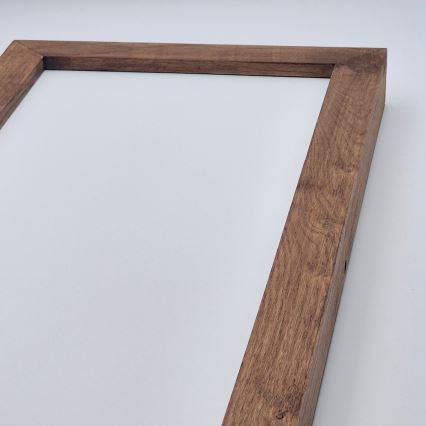 Brilagi - LED pritemdomas lubinis vonios šviestuvas WOODY FRAME LED/50W/230V ąžuolas vyšnia 120x30 cm 3000-6000K IP44 + nuotolinio valdymo pultas