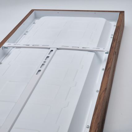 Brilagi - LED pritemdomas lubinis vonios šviestuvas WOODY FRAME LED/50W/230V ąžuolas vyšnia 120x30 cm 3000-6000K IP44 + nuotolinio valdymo pultas