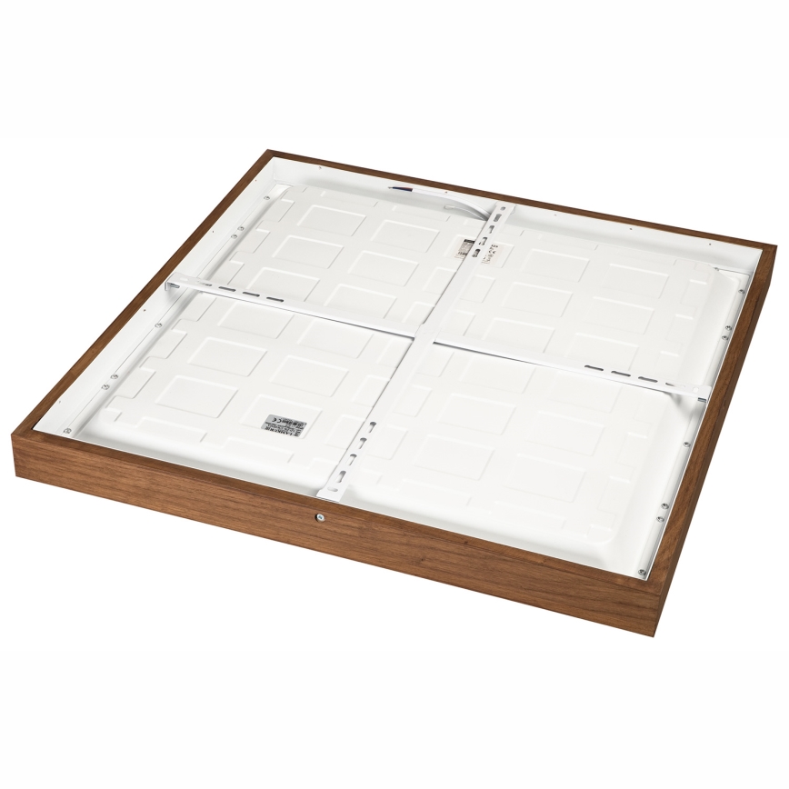 Brilagi - LED pritemdomas lubinis vonios šviestuvas WOODY FRAME LED/50W/230V ąžuolas vyšnia 60x60 cm 3000-6000K IP44 + nuotolinio valdymo pultas