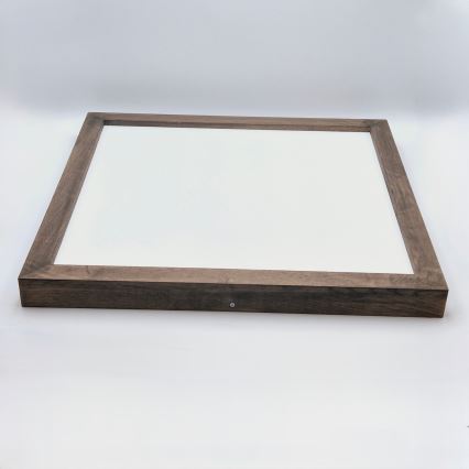 Brilagi - LED pritemdomas lubinis vonios šviestuvas WOODY FRAME LED/50W/230V ąžuolas 60x60 cm 3000-6000K IP44 + nuotolinio valdymo pultas