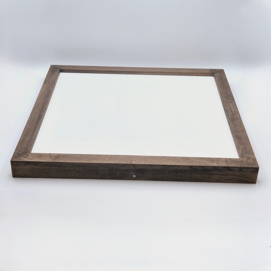 Brilagi - LED pritemdomas lubinis vonios šviestuvas WOODY FRAME LED/50W/230V ąžuolas 60x60 cm 3000-6000K IP44 + nuotolinio valdymo pultas