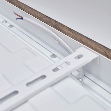 Brilagi - LED pritemdomas lubinis vonios šviestuvas WOODY FRAME LED/50W/230V ąžuolas 60x60 cm 3000-6000K IP44 + nuotolinio valdymo pultas