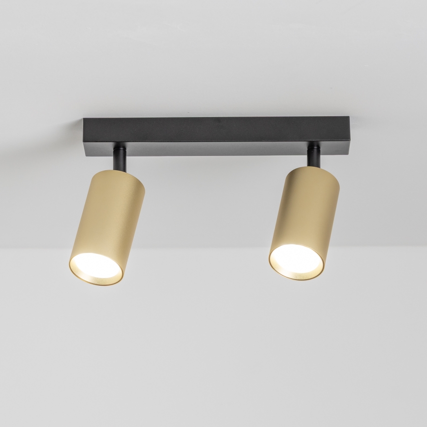 Brilagi - LED reguliuojamas taškinis šviestuvas SELE GOLDEN 2xGU10/6,5W/230V 2700-6500K juoda/auksinė